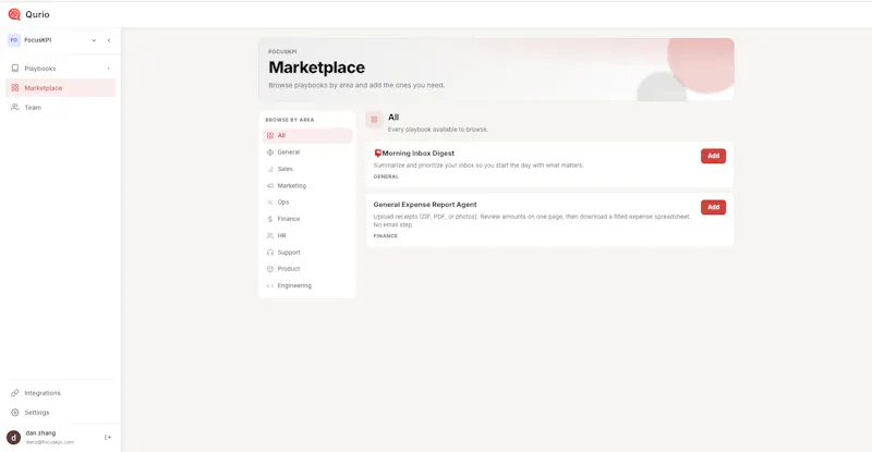 Qurio screenshot 1