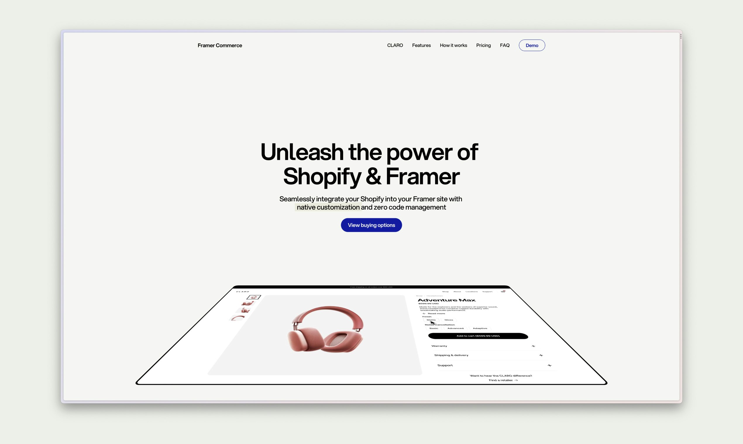 Framer Commerce media 3