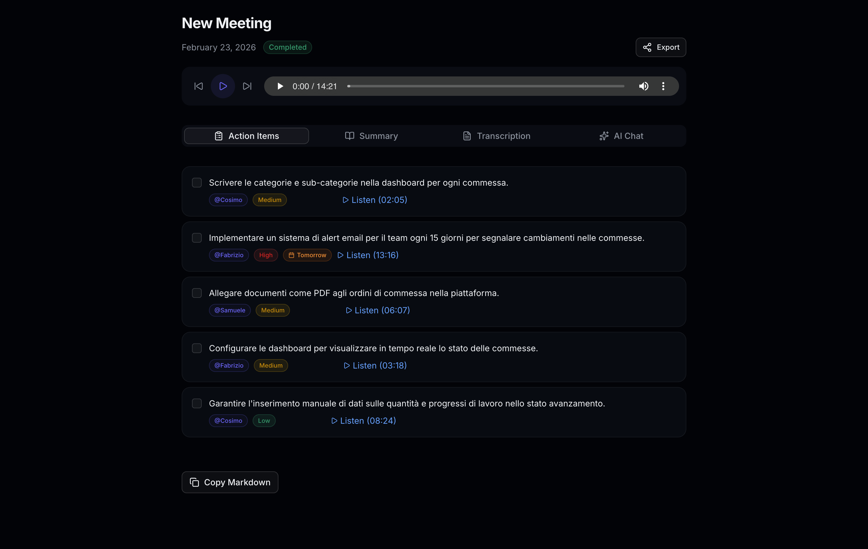 Actem - Screenshot 2 showing product features and functionality