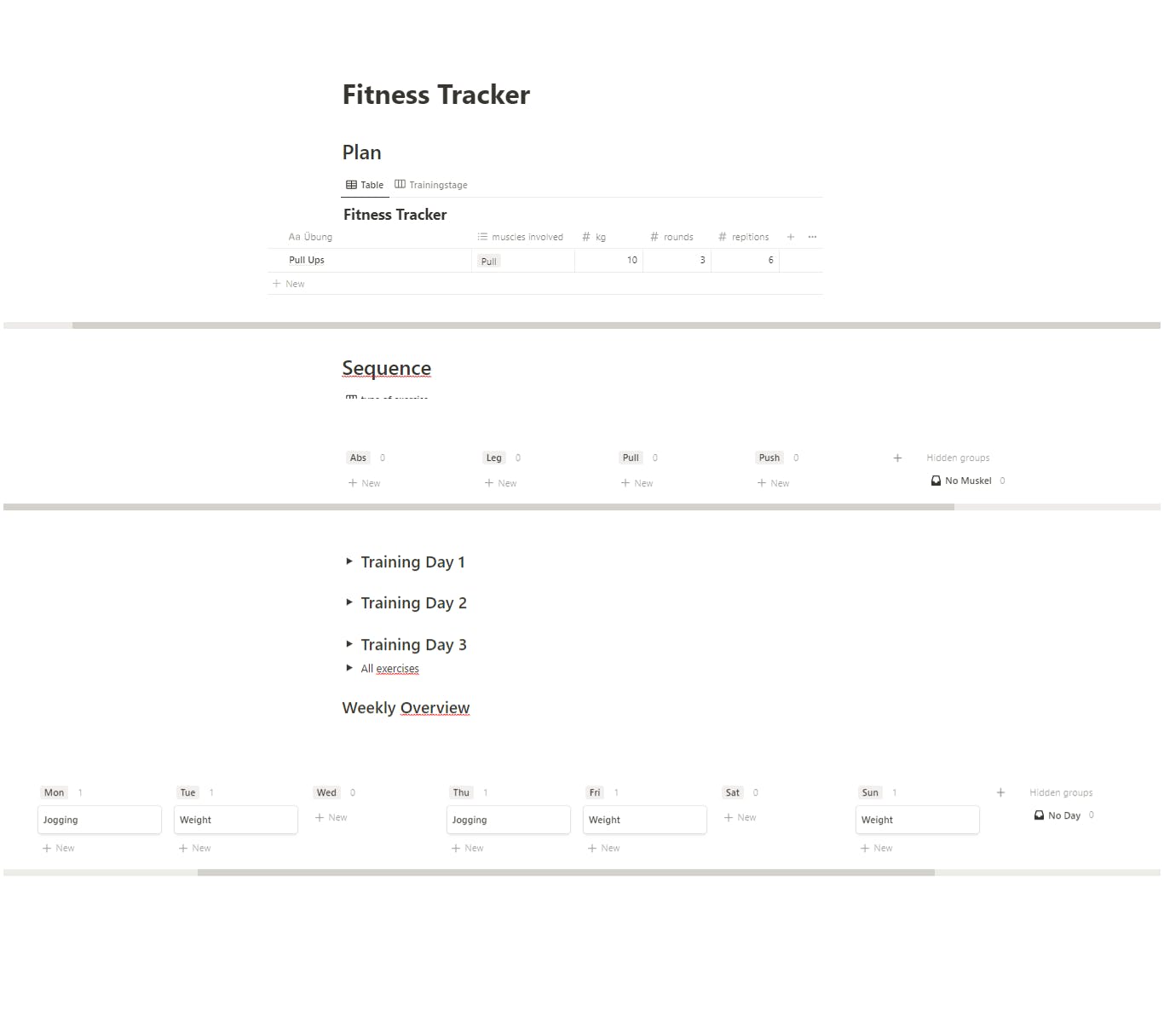 Fitness Tracker template for Notion media 1