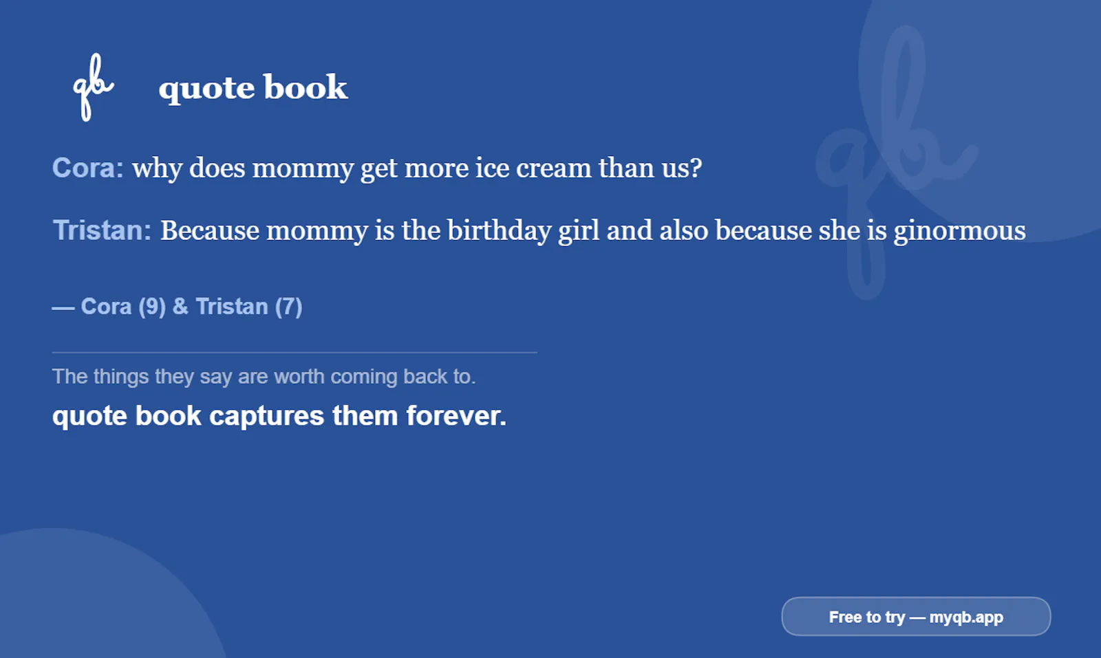 qb — quote book screenshot 1