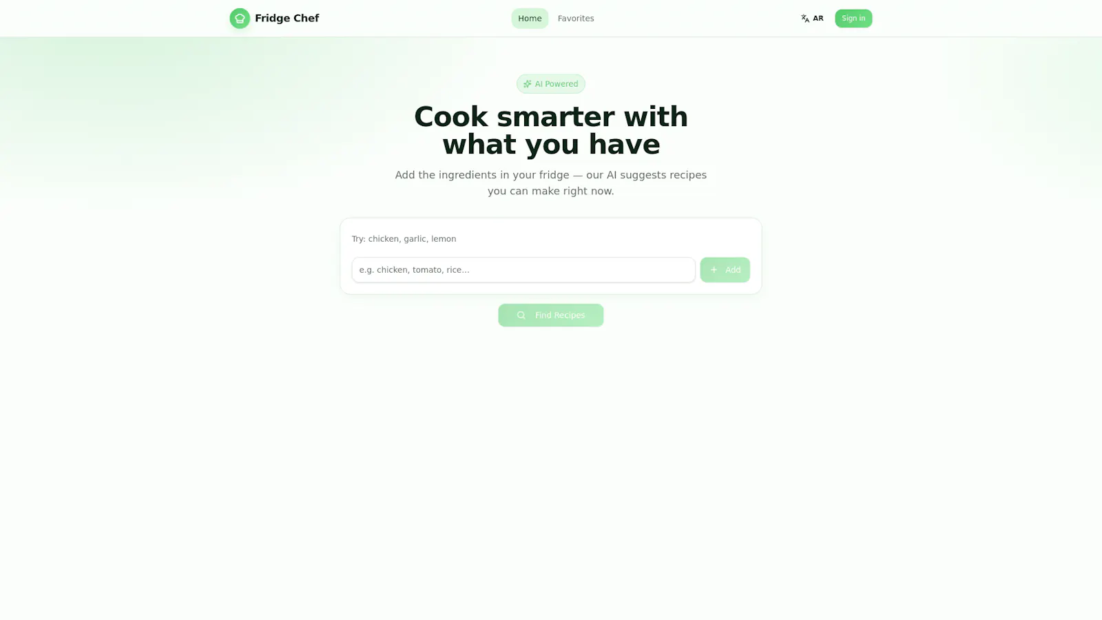 Fridge Chef screenshot 1