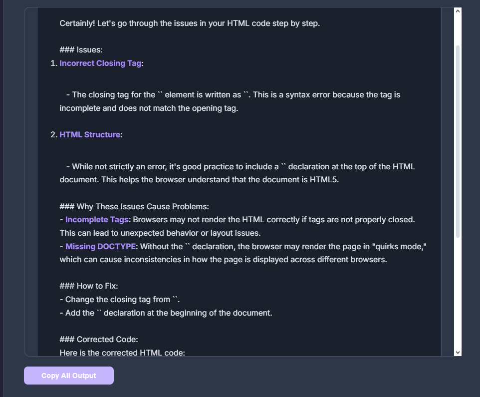 AI code fixer gallery image
