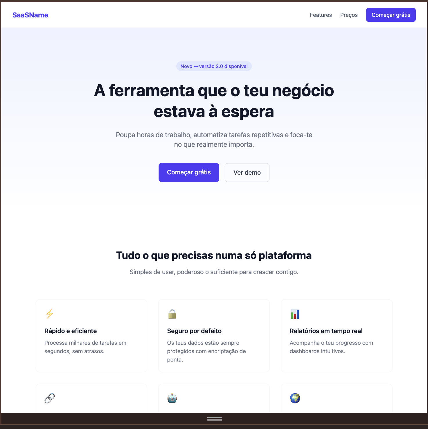 SaaS Landing Page Template