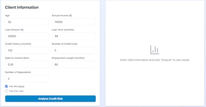 AI credit risk analyser gallery image