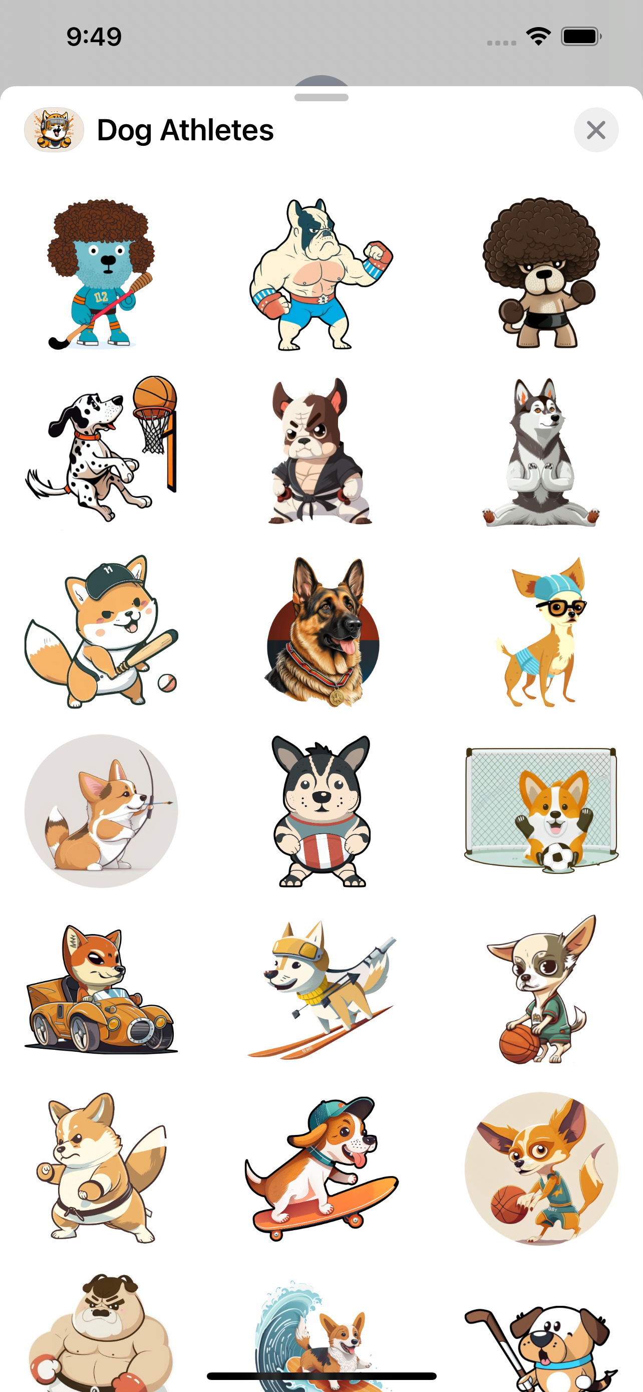 Dog Athletes Stickers gallery image