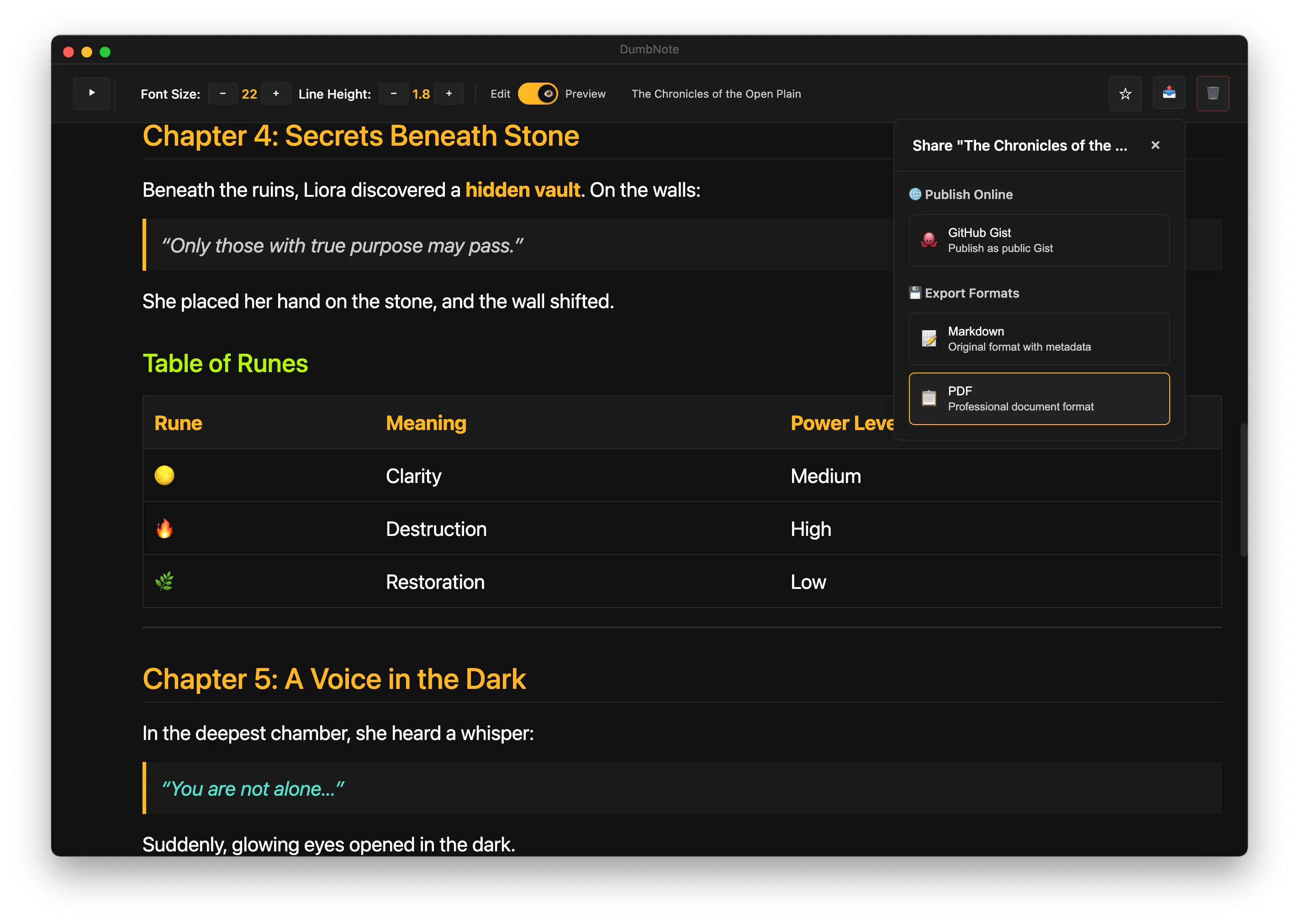 Dumbnote: Offline-first Markdown note app. No lock-in. Just write ...