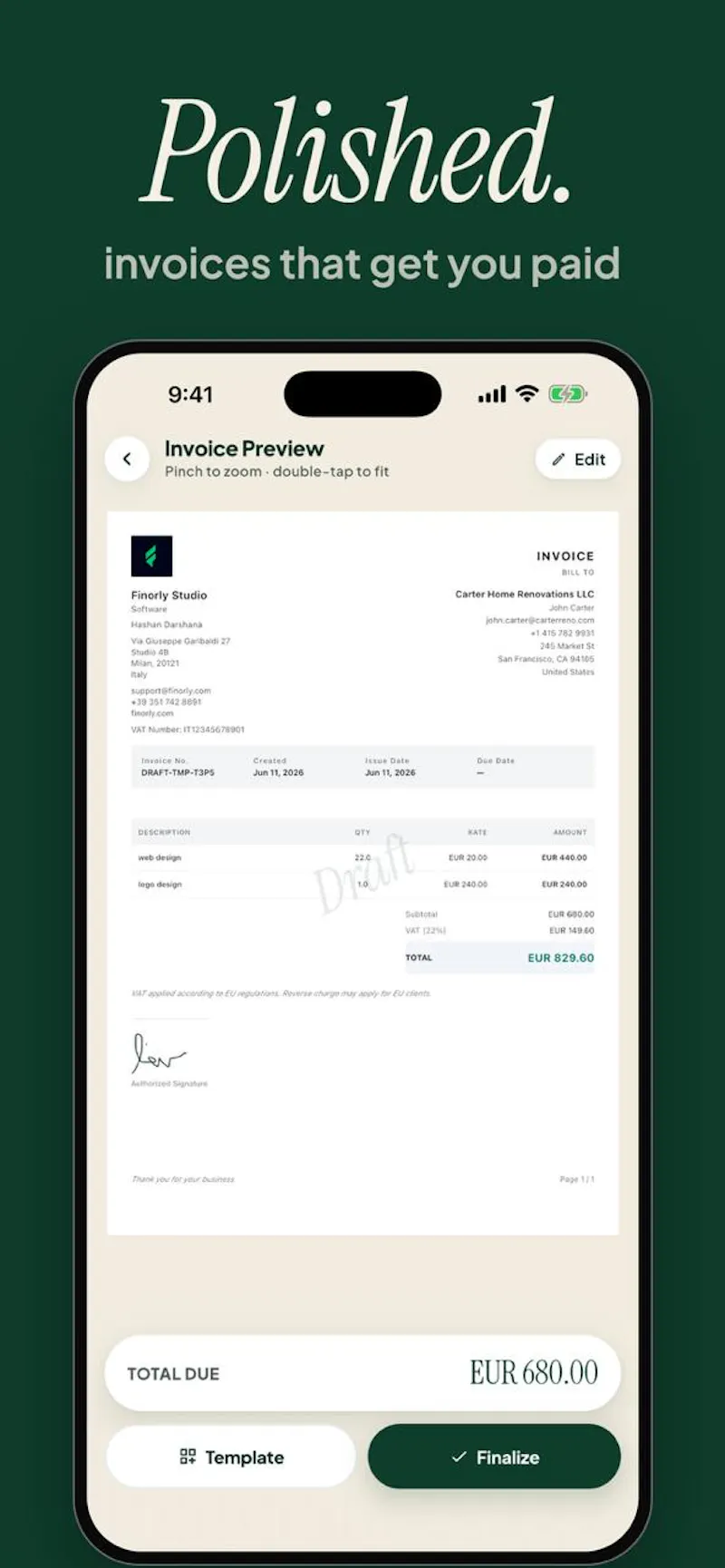 Finorly Invoice screenshot 4