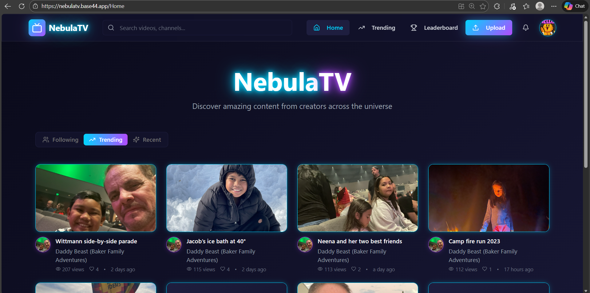 NebulaTV - Screenshot 2 showing product features and functionality