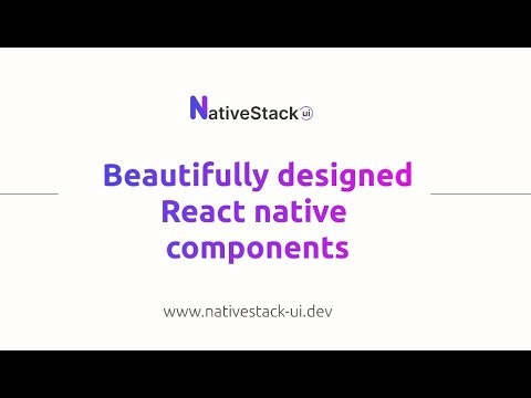 NativeStack UI. Beautiful components gallery image