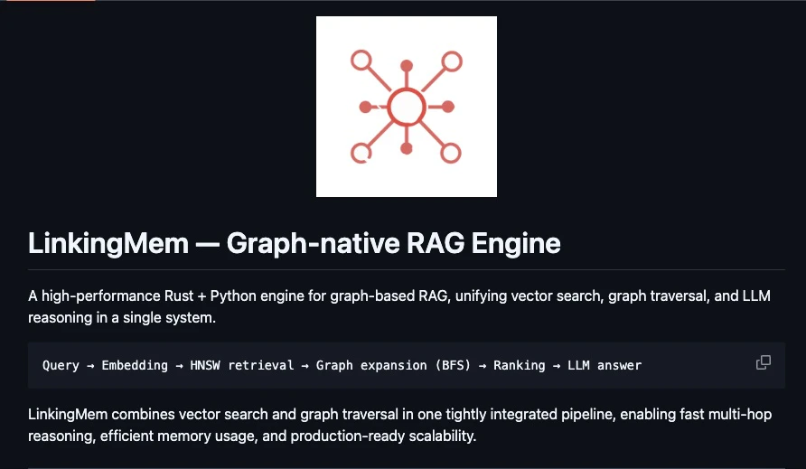 LinkingMem — Graph-native RAG Engine screenshot 2