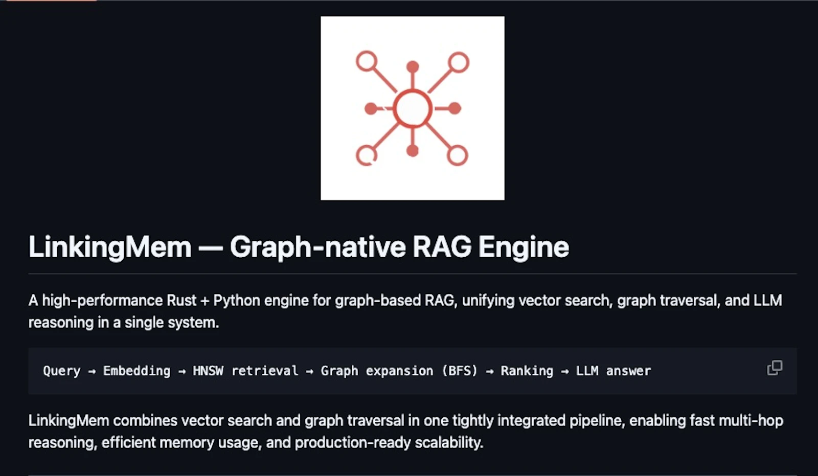 LinkingMem — Graph-native RAG Engine screenshot 2