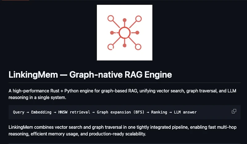 LinkingMem — Graph-native RAG Engine screenshot 2
