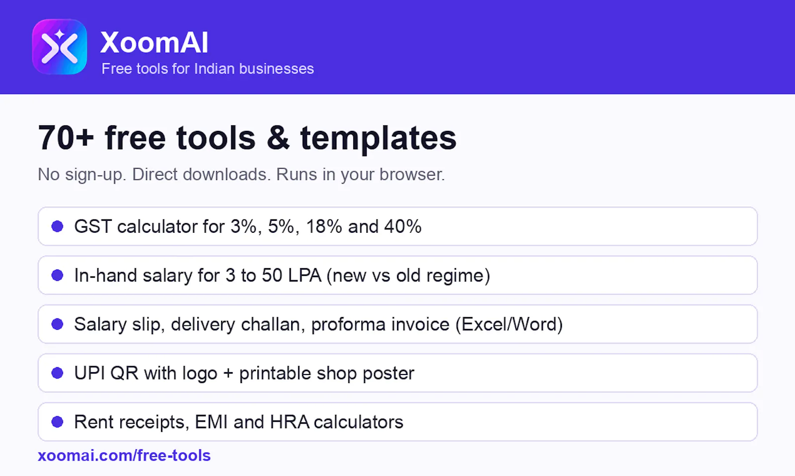 XoomAI Free Business Tools screenshot 2