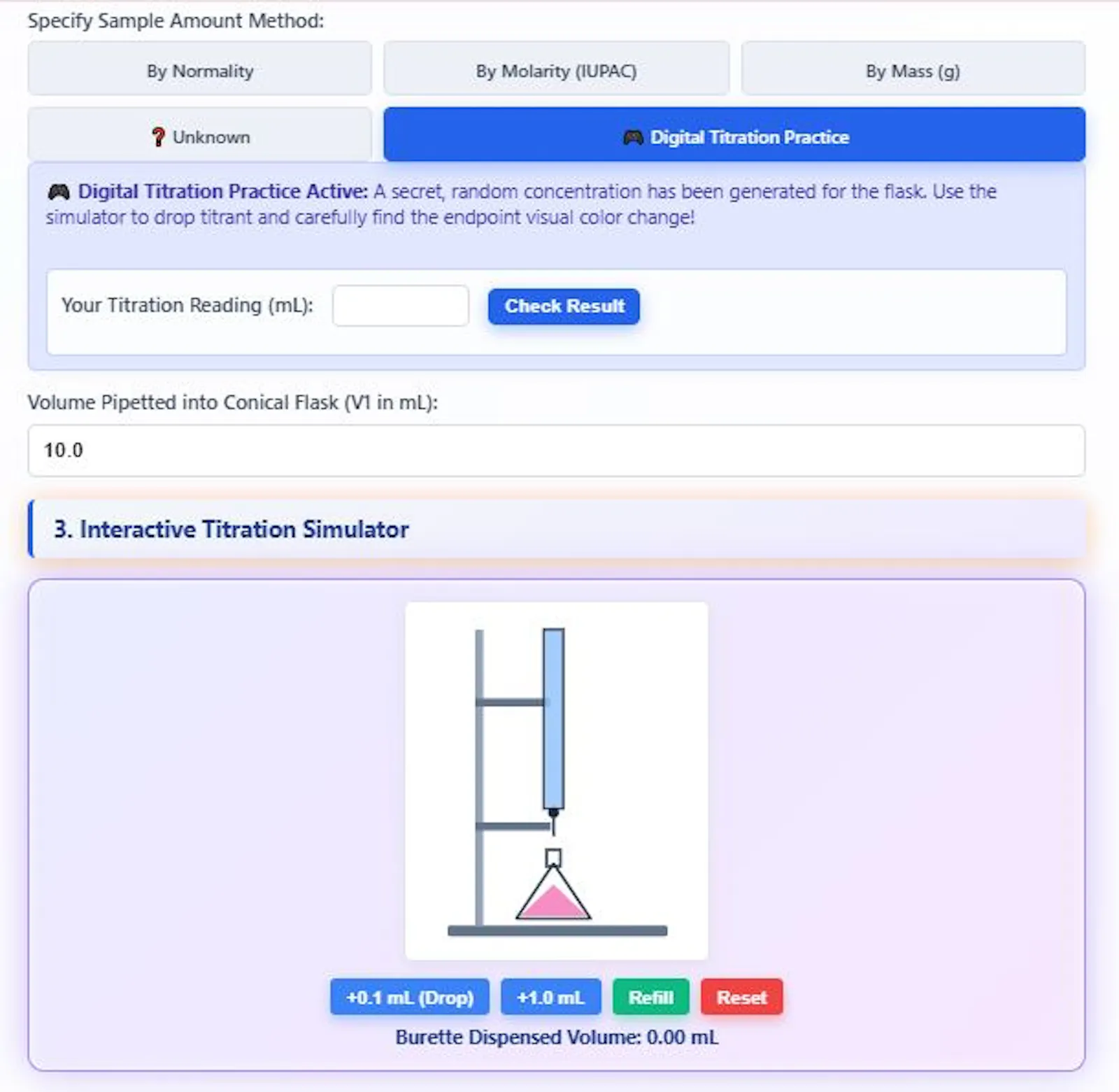 Universal Dynamic Titration Calculator screenshot 3