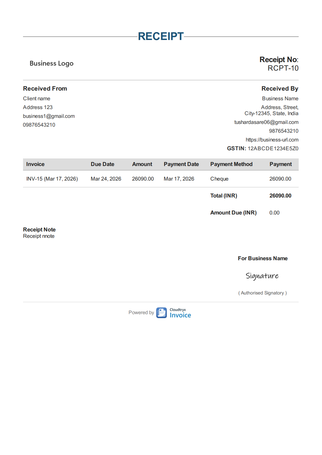 Cloudtryx Invoice gallery image