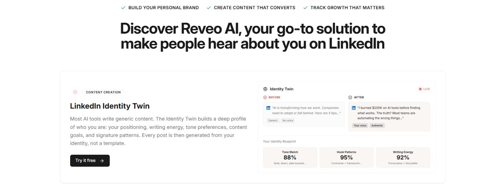 Reveo ai - Screenshot 4 showing product features and functionality