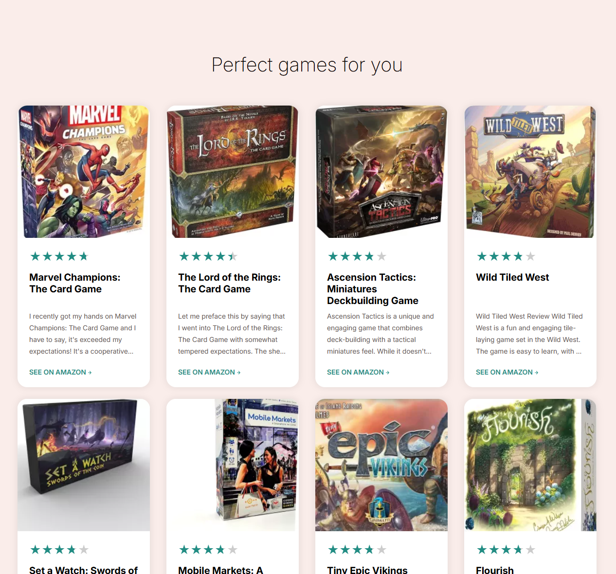 Opciones de juego de mesa media 3