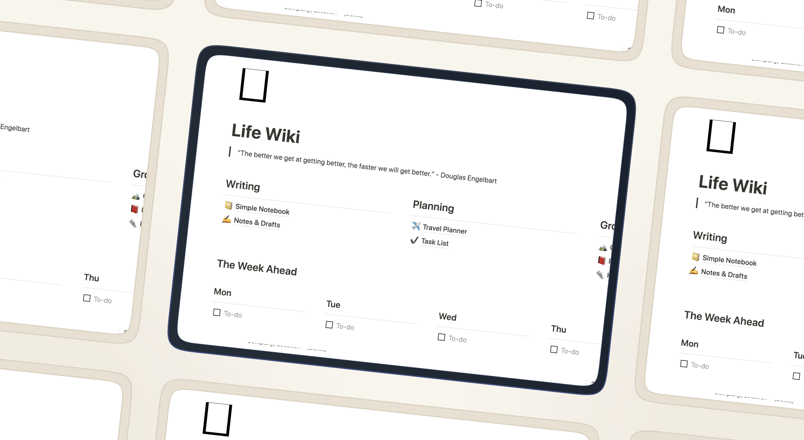 Minimalist Notion Template Mockups gallery image