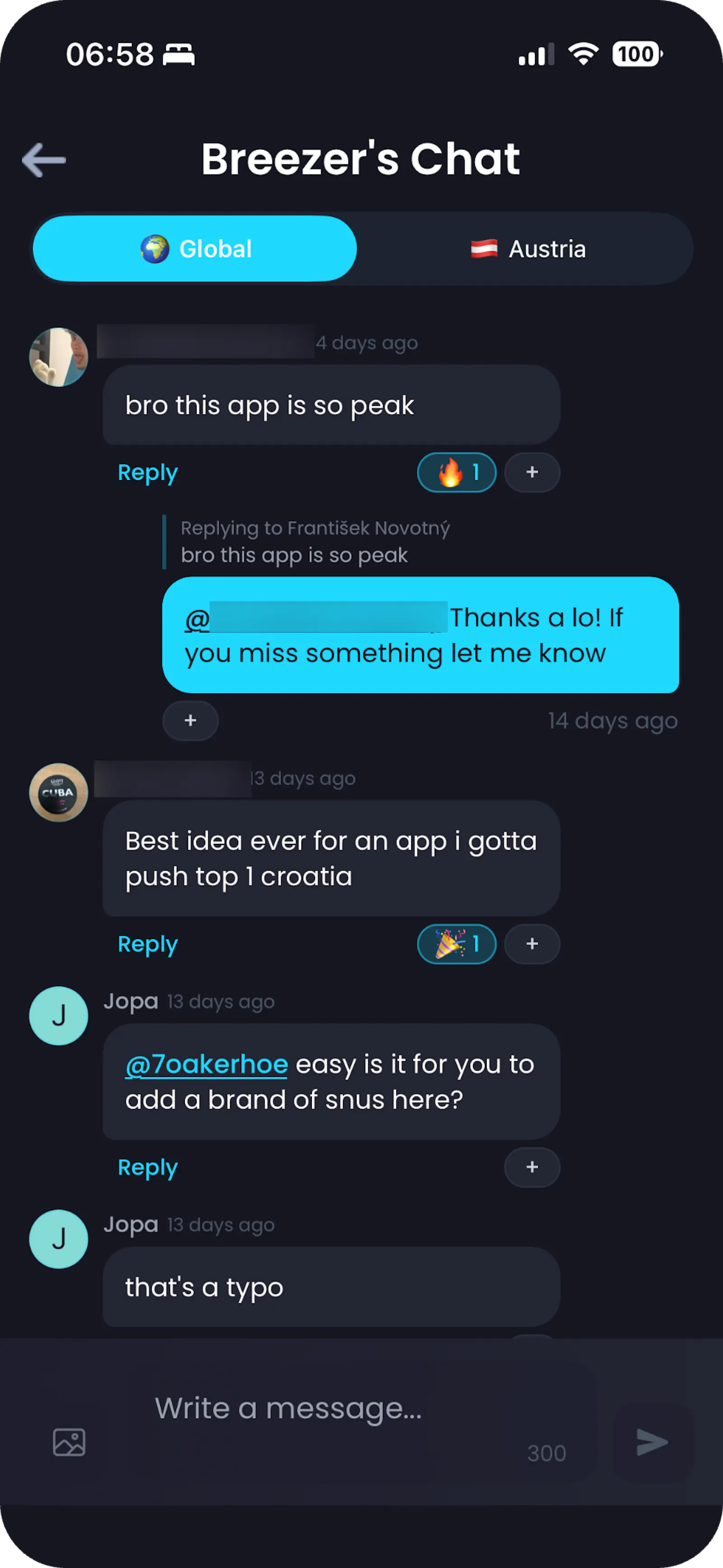 Breezer: Social Snus App screenshot 8