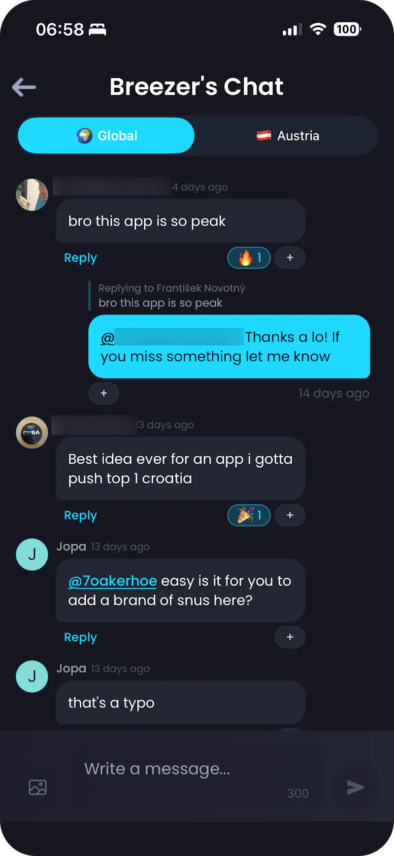 Breezer: Social Snus App screenshot 8