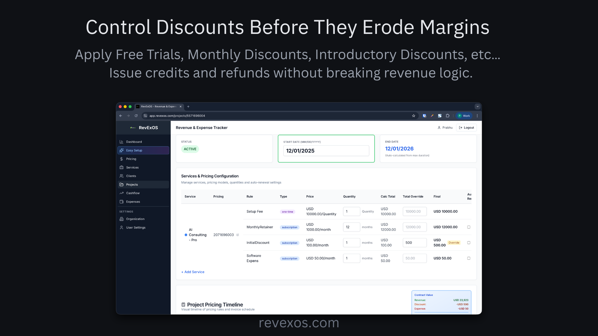 RevExOS - Screenshot 4 showing product features and functionality