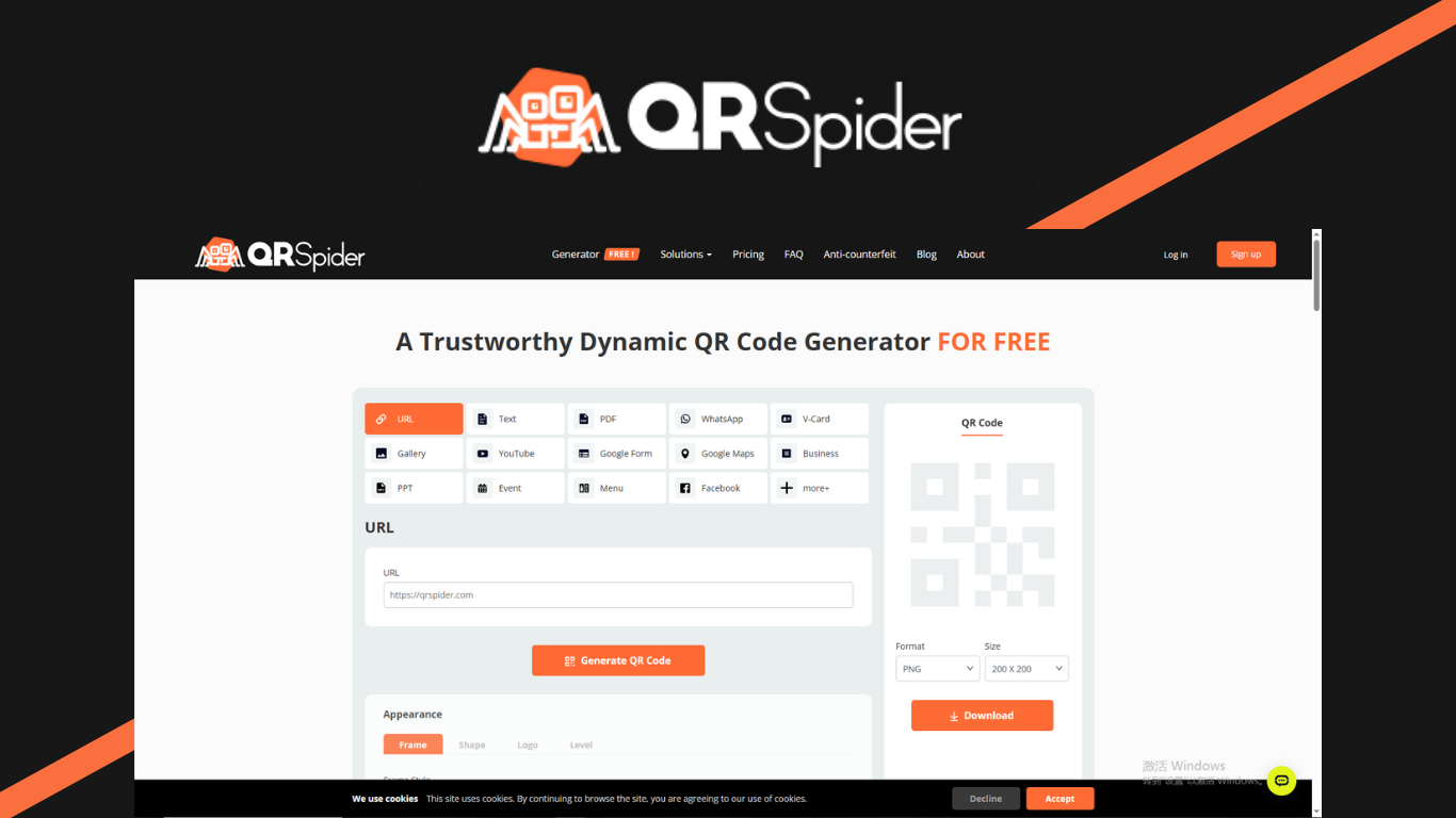 Média Araignée QR - Générateur de code QR 1