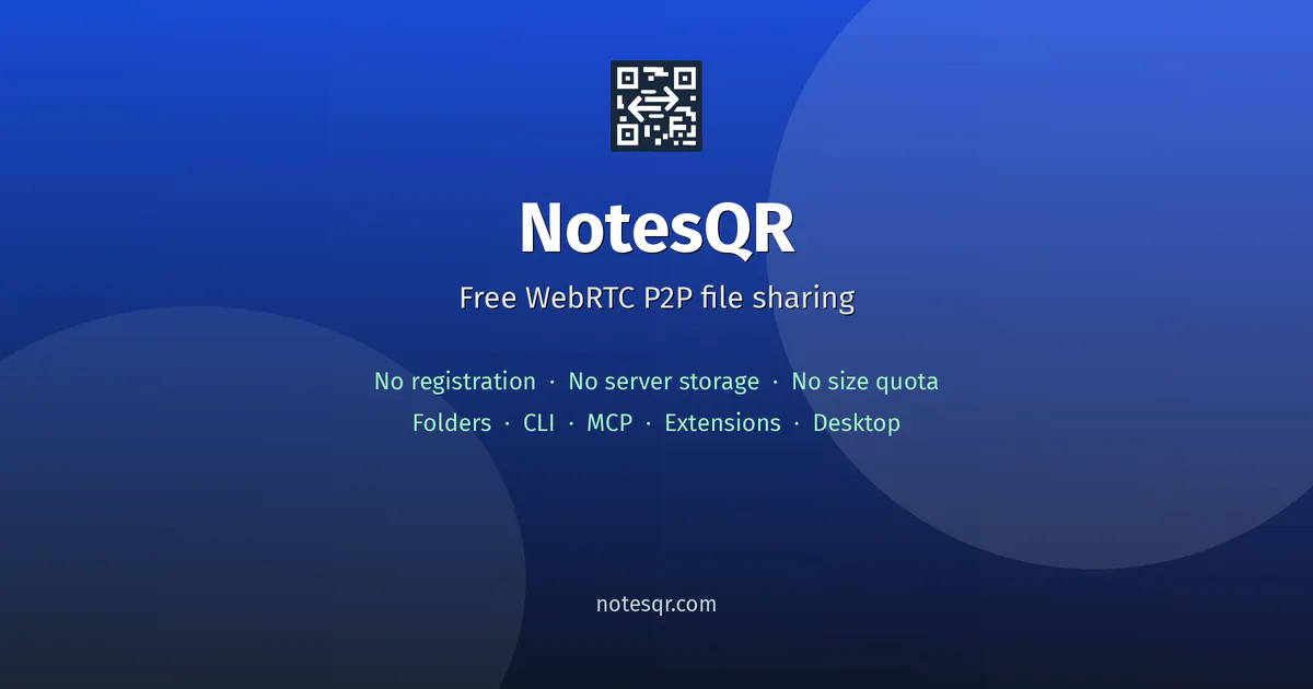 NotesQR - P2P file sharing screenshot