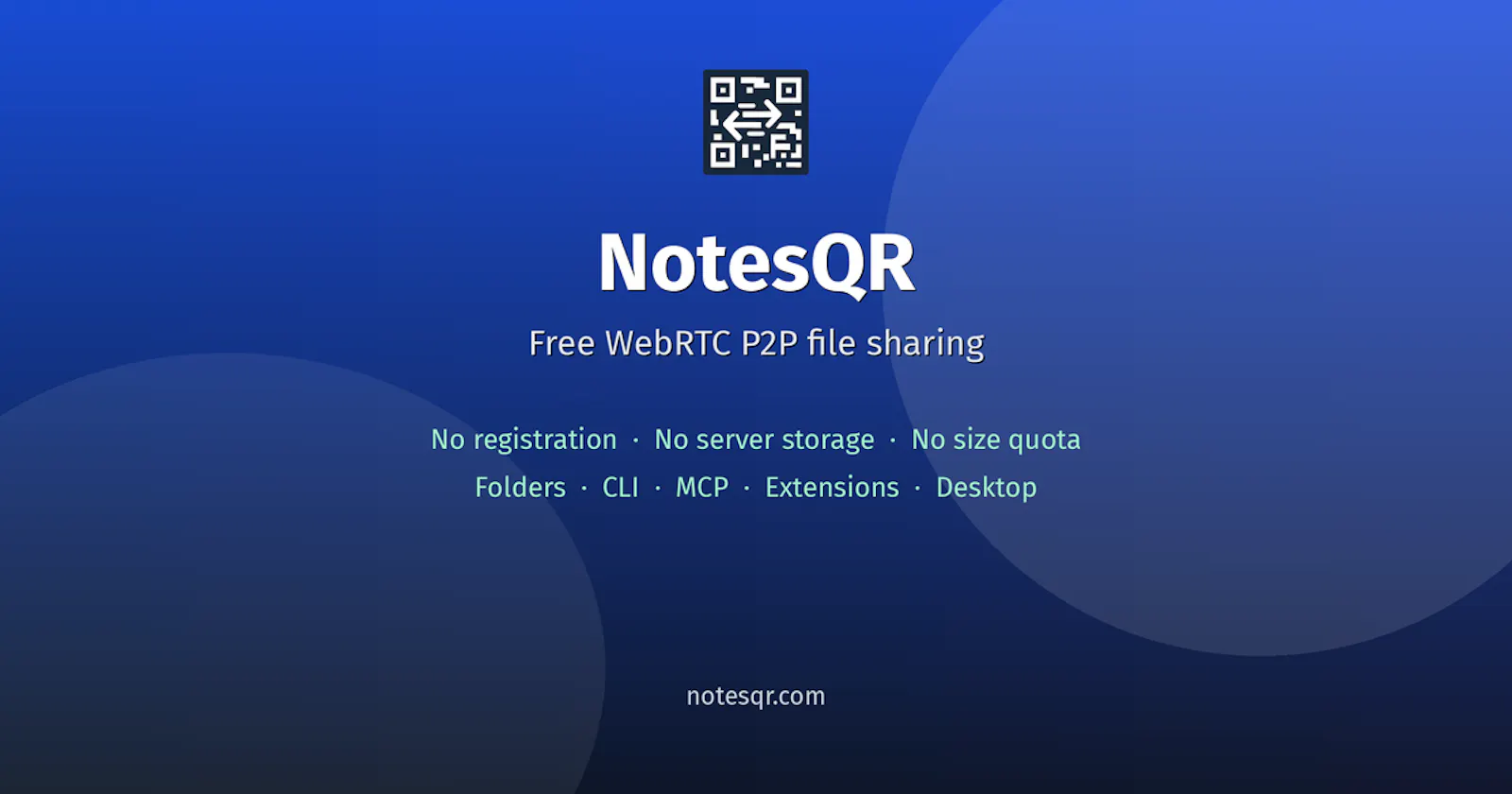 NotesQR - P2P file sharing screenshot 1