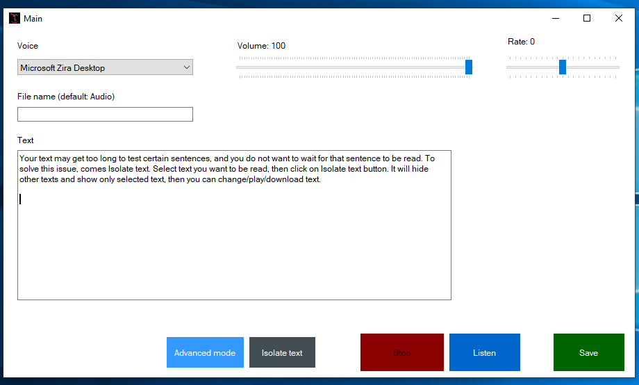 Text to speech gallery image
