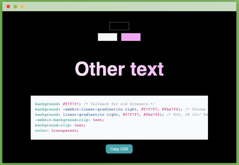 Simple Text Gradients Generator Generate Text Gradients Css And Use It Your Project Product Hunt
