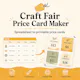 Craft Fair Price Card Maker