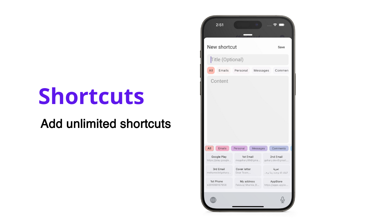 Klemboard - Autopaste -toetsenbord om snel tekst te delen media 2