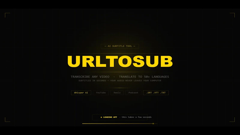 UrlToSub screenshot 1 (video preview)