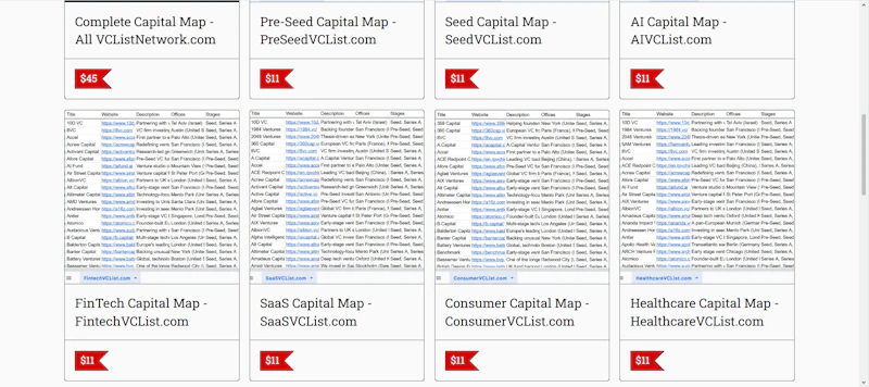 VCListNetwork.com screenshot 2