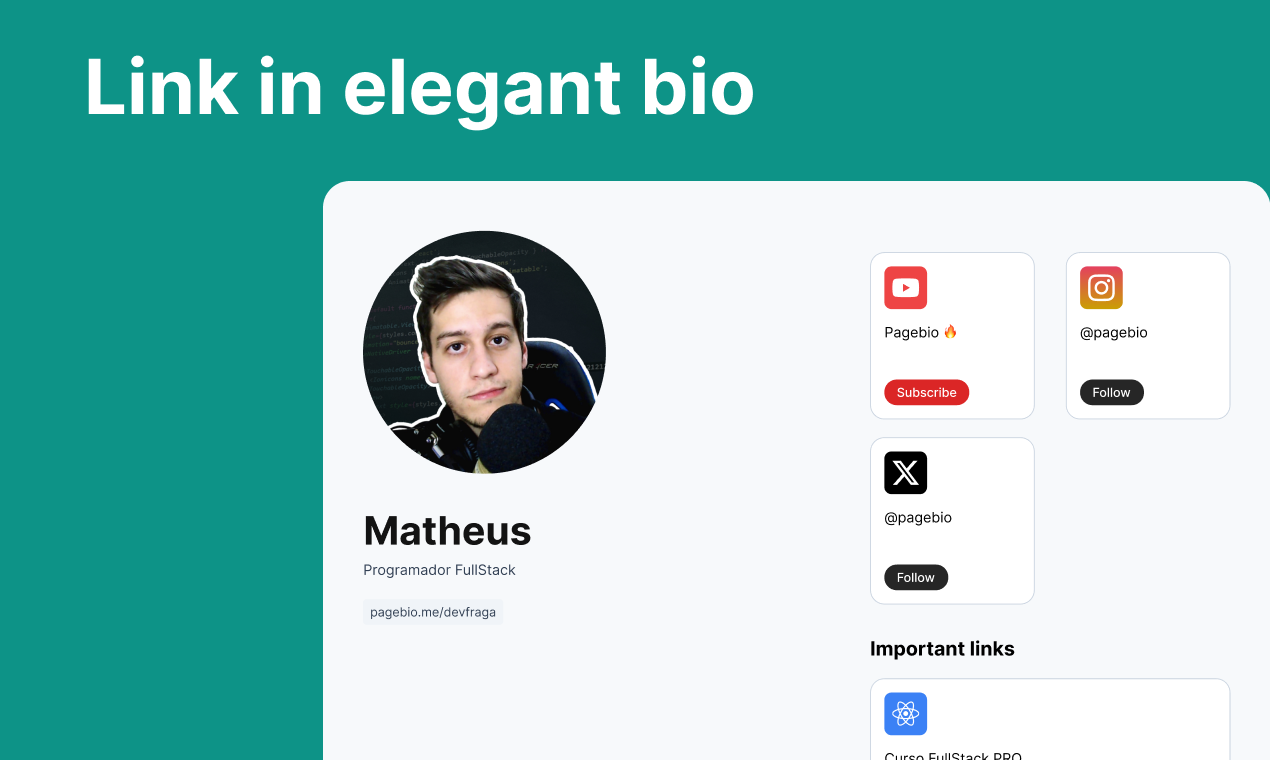 Media Pagebio - Pautan dalam bio, buat susun atur anda secara dinamik 2