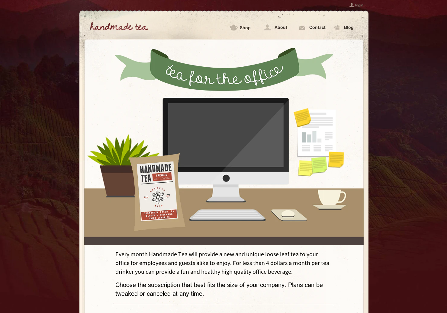 Handmade Tea for Offices