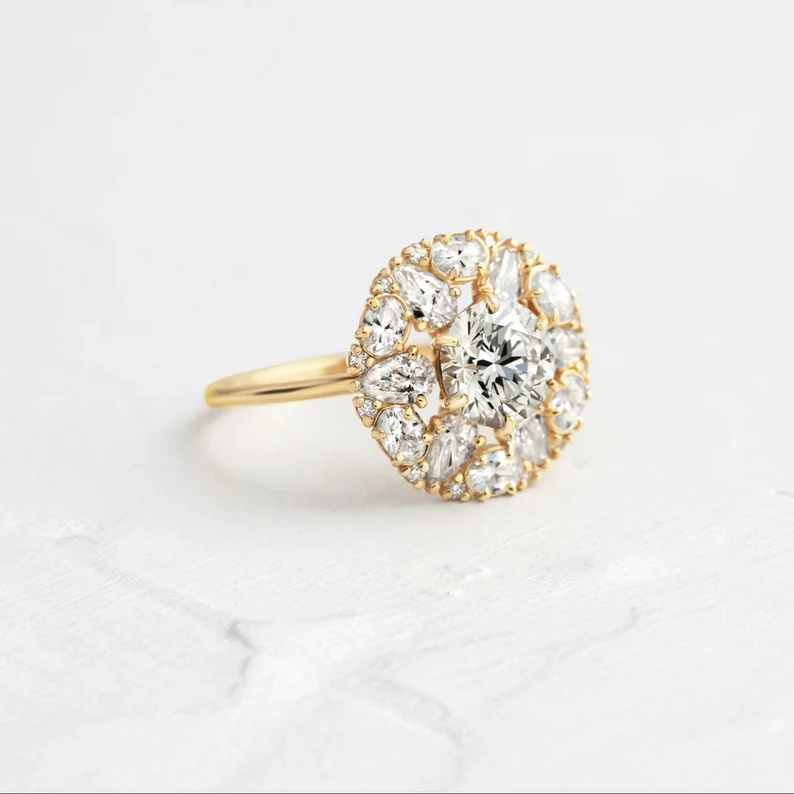 1.00 CT Round Stone Surrounded