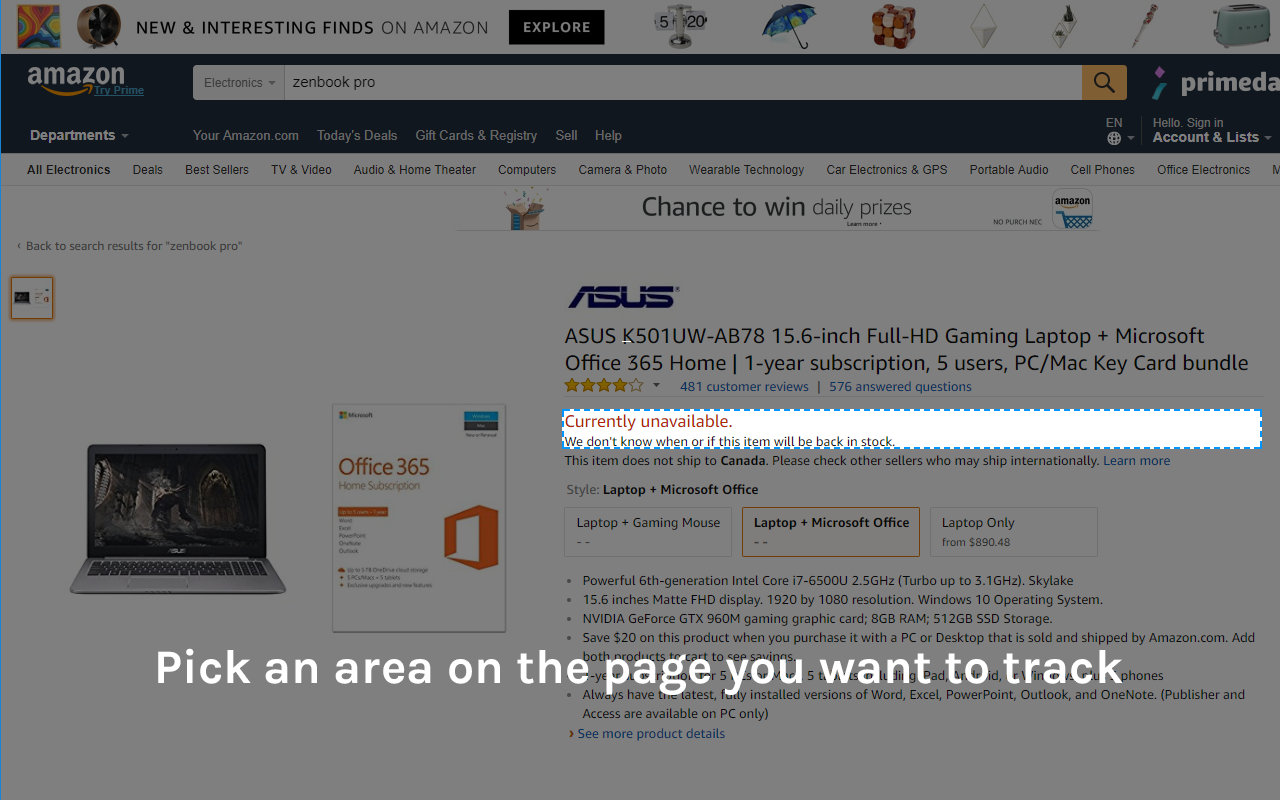 Detect gallery image