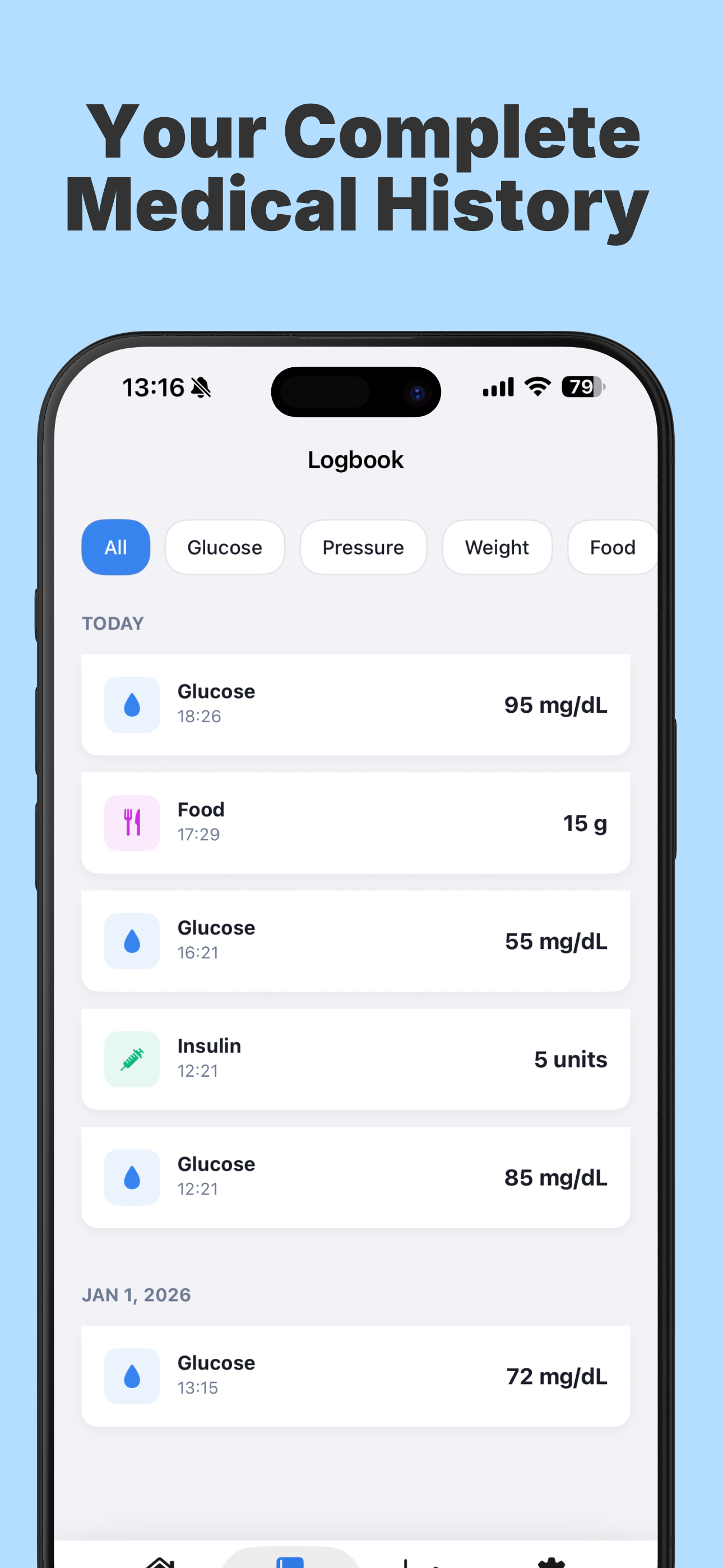 Diabetes Tracker Log - Glyco - Screenshot 4 showing product features and functionality