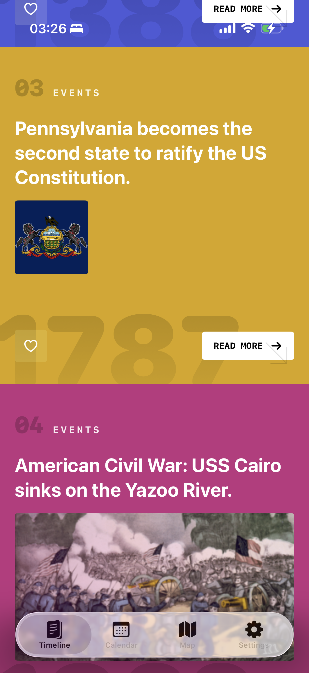 Daily History - Screenshot 2 showing product features and functionality