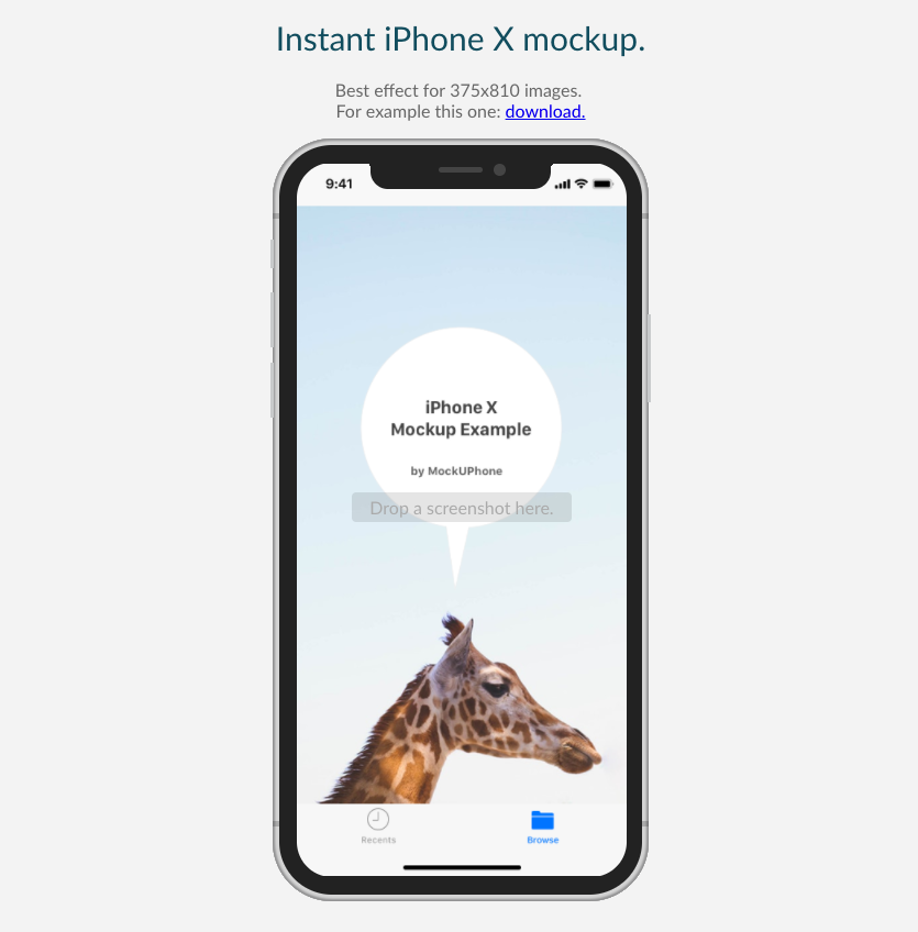 Download Instant Iphone X Mockup Drag And Drop Screenshots To Create Iphone X Mockup Product Hunt