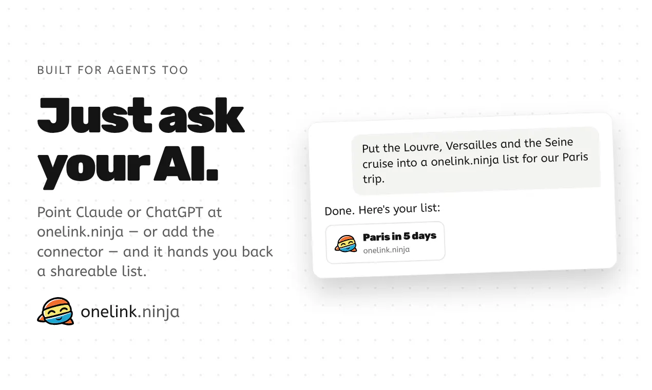 Onelink.ninja - Shareable link lists gallery image