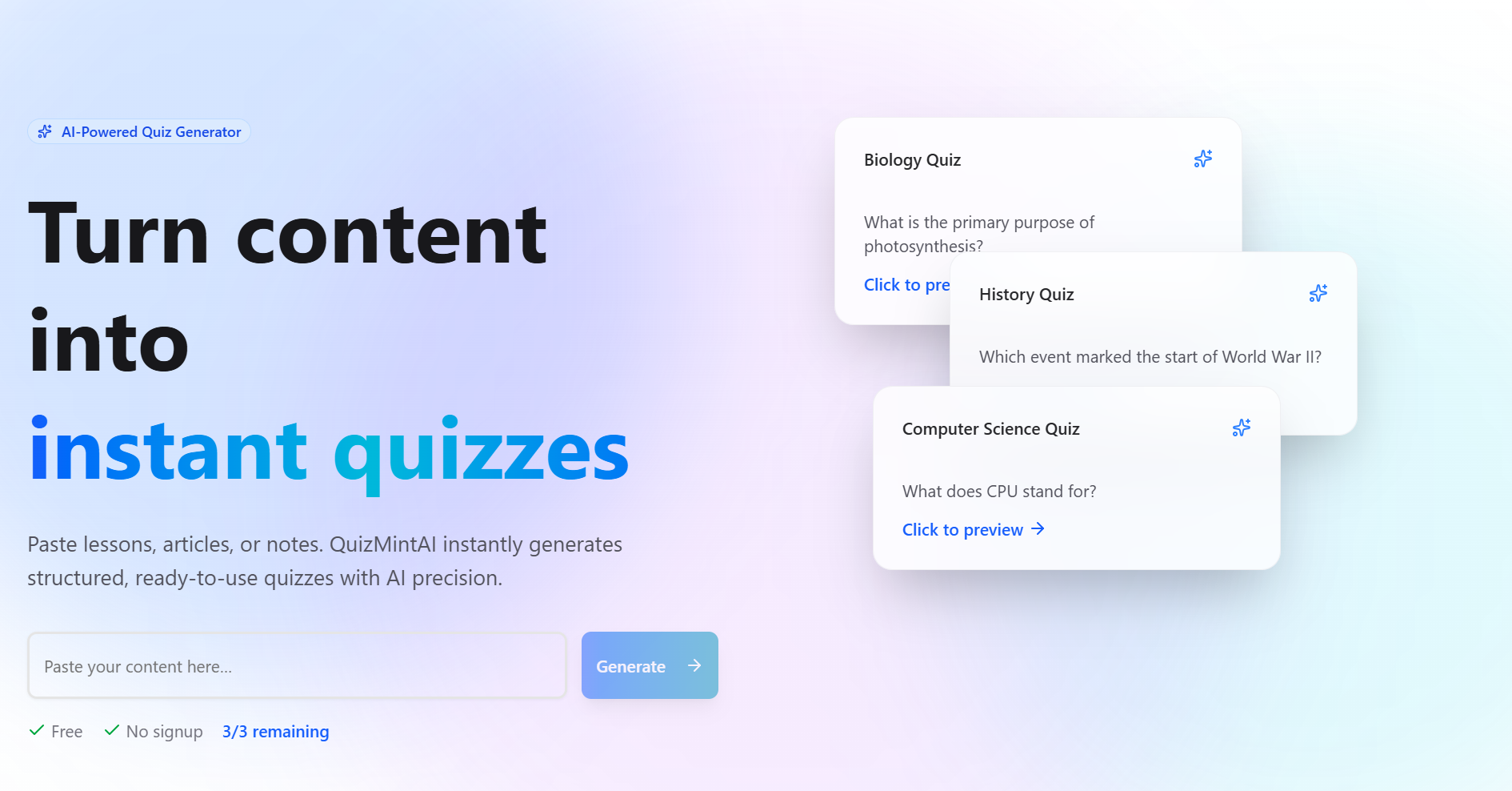 Quizmint AI gallery image
