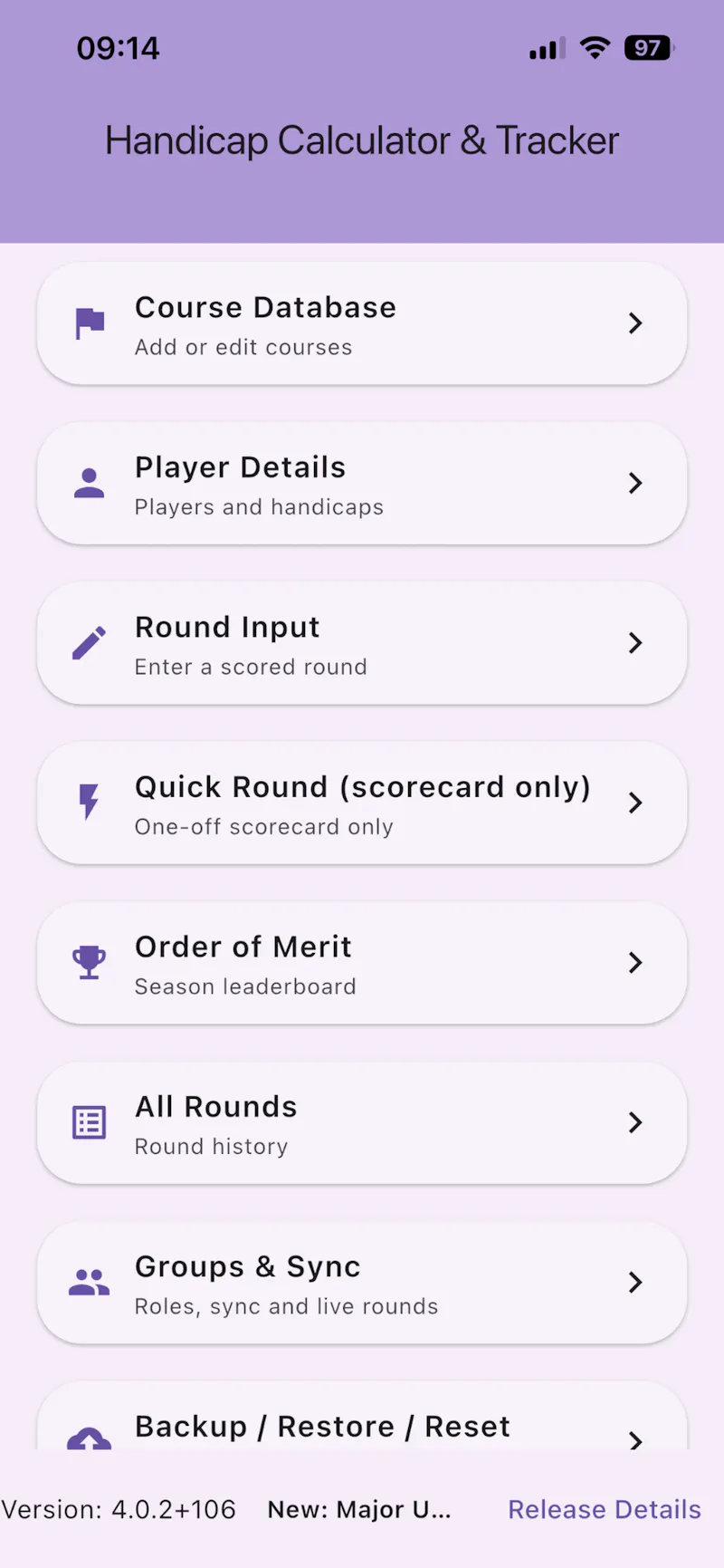 Haylau Handicap Tracker screenshot 1