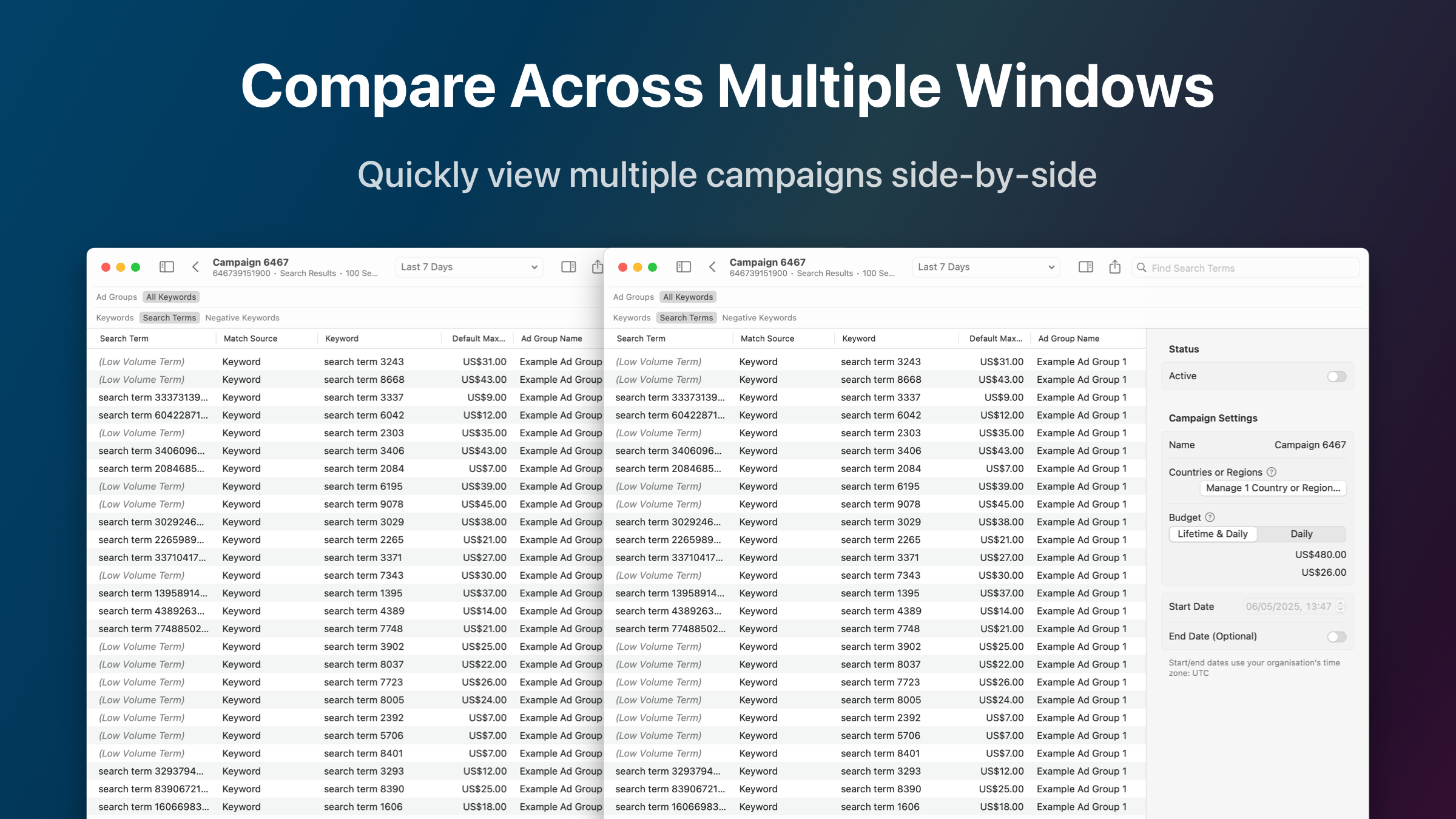 Bullseye - Apple Ads Manager voor Mac - Beheer Apple Search ADS -campagnes, advertentiegroepen en zoekwoorden media 8