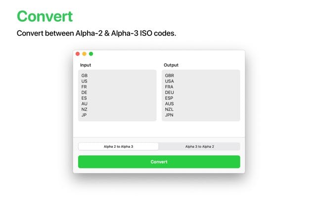 Alpha - ISO Code Converter media 1