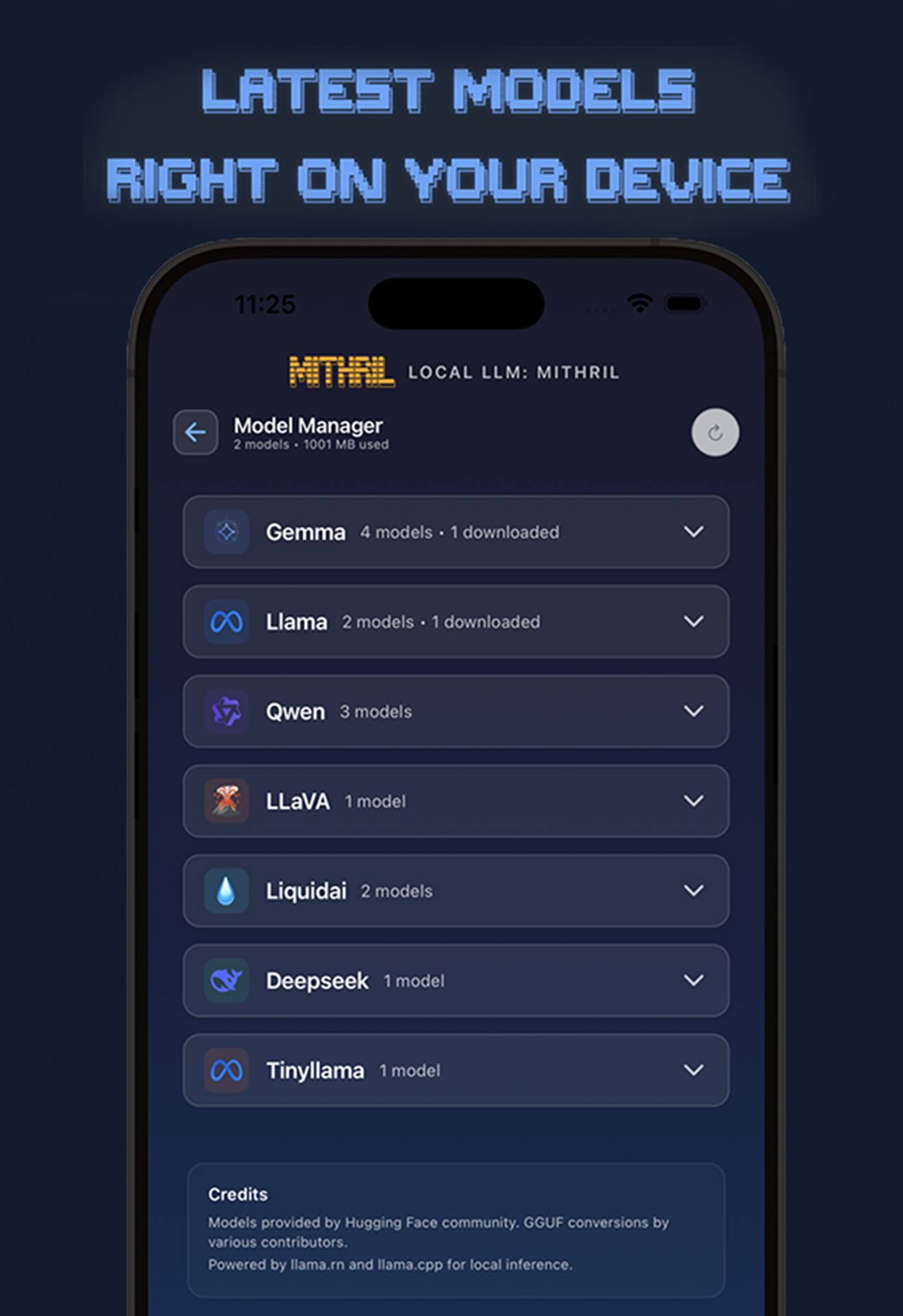 LLM locale: Mithril - Esegui LLMS del tutto privato e offline sul tuo telefono! media 2