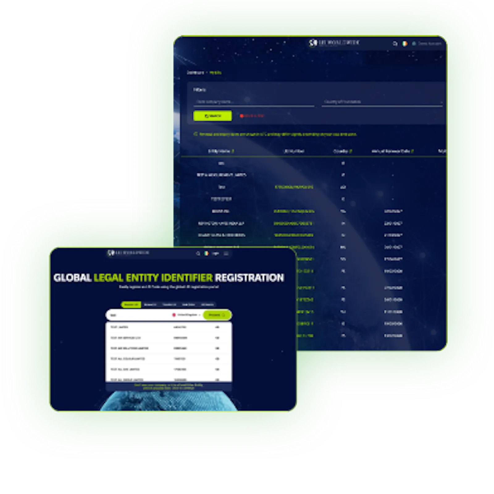 LEI Management Platform screenshot 2