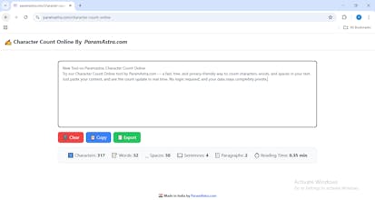 ✍️ Character Count Online by ParamAstra gallery image